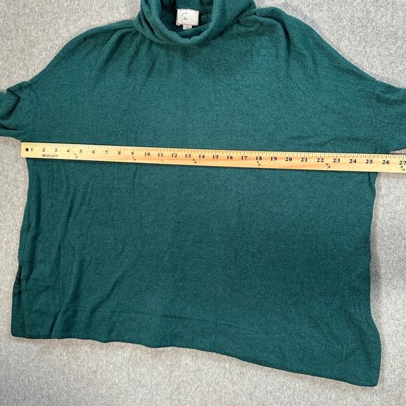 Anthropologie Postmark Oversized Turtleneck Sweater Size X-Small Green - Picture 4 of 8